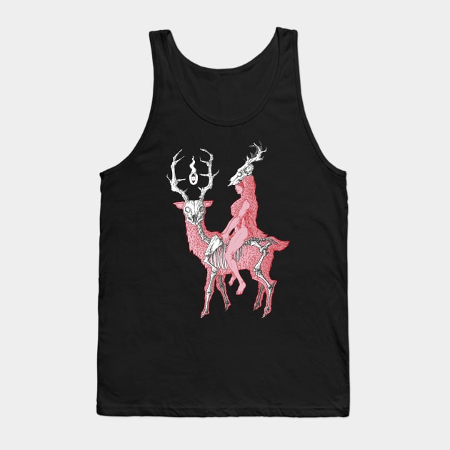 Lady on a deer Tank Top by BRAVE CREATION